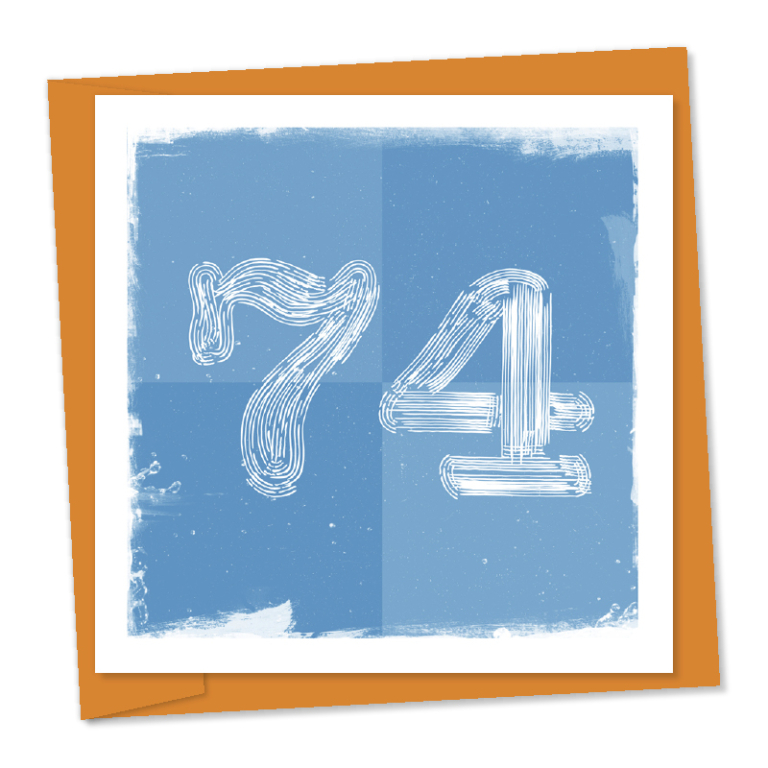 74th birthday – code 74a