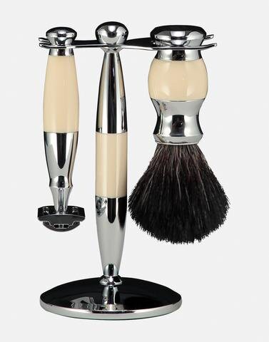 Mach 3 Ivory – Shaving Set Thick Handled