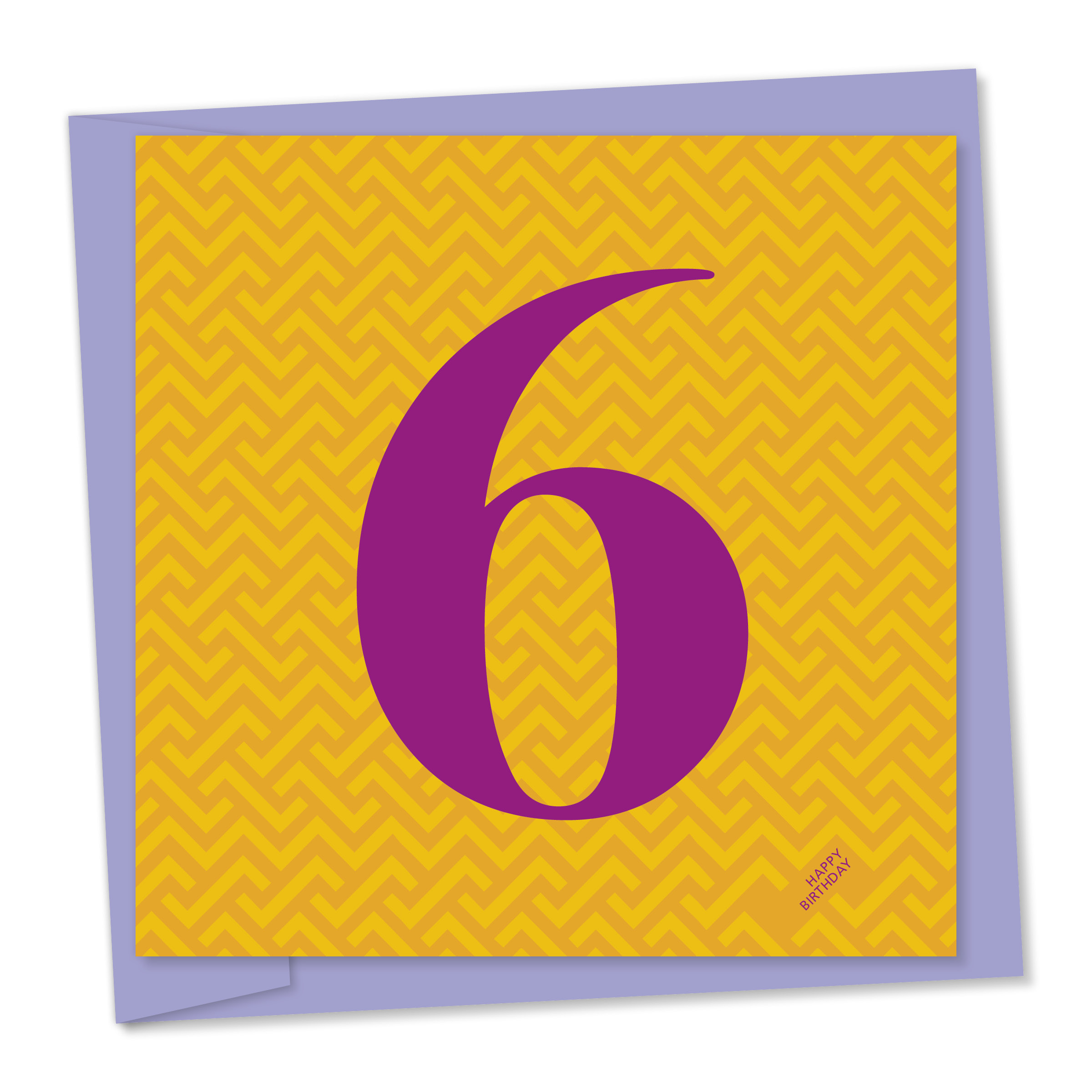6th birthday, purple number, orange maze – code 06b