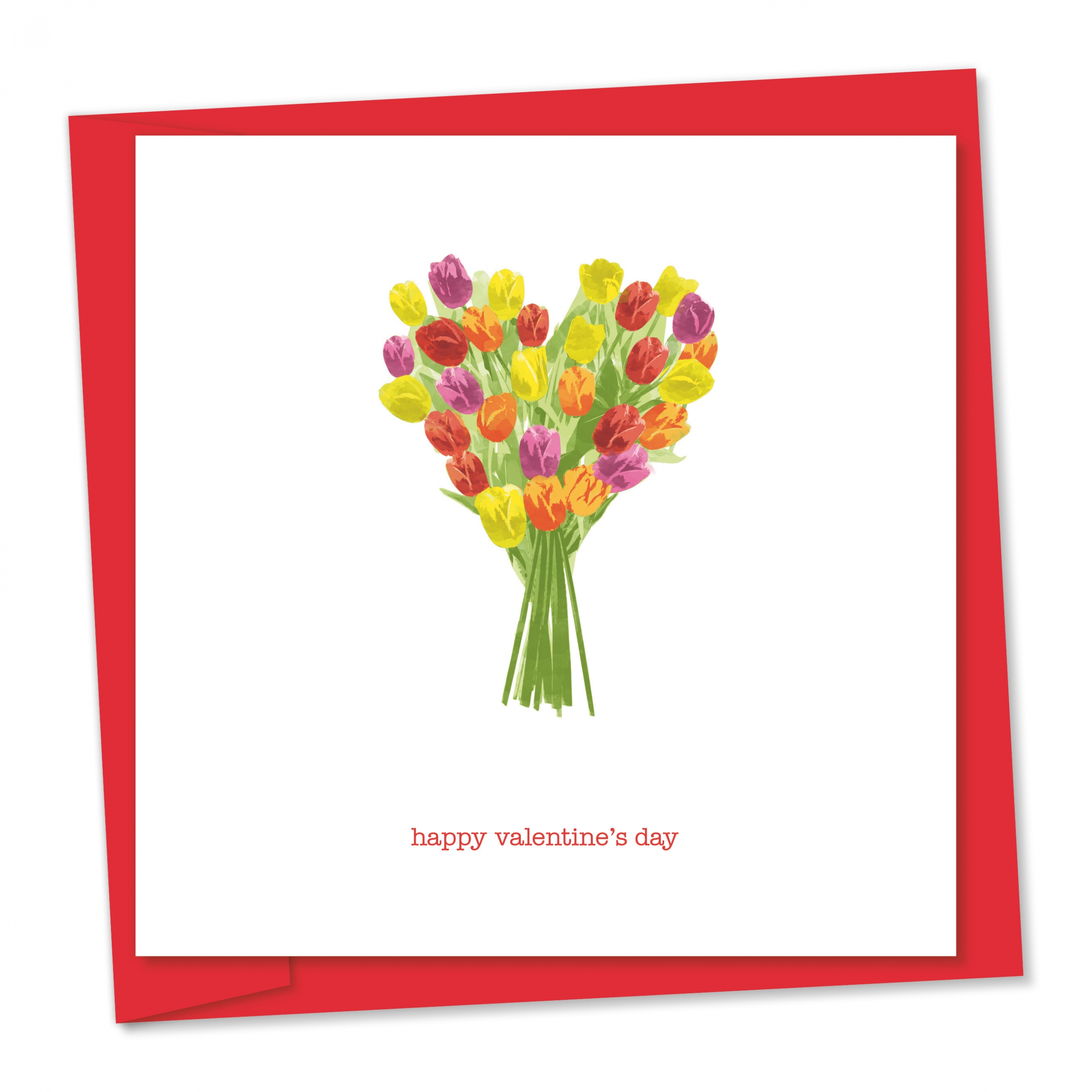 Heart shaped tulips | Valentine’s Day card