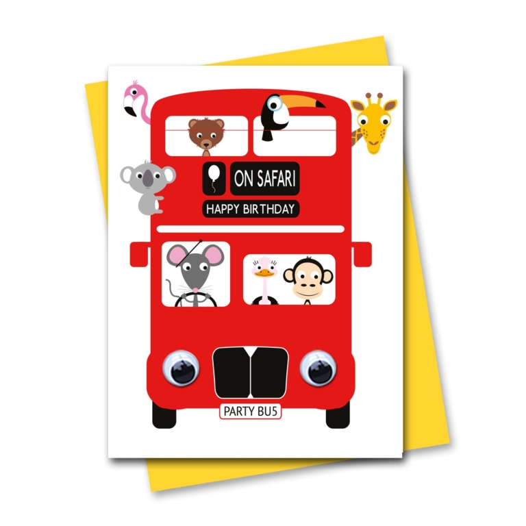 Happy Birthday Safari Bus | Greeting card