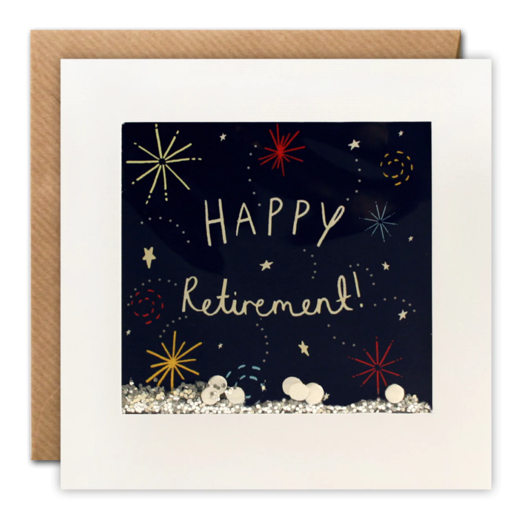 Retirement Fireworks - Paper Shakies | Retirement card