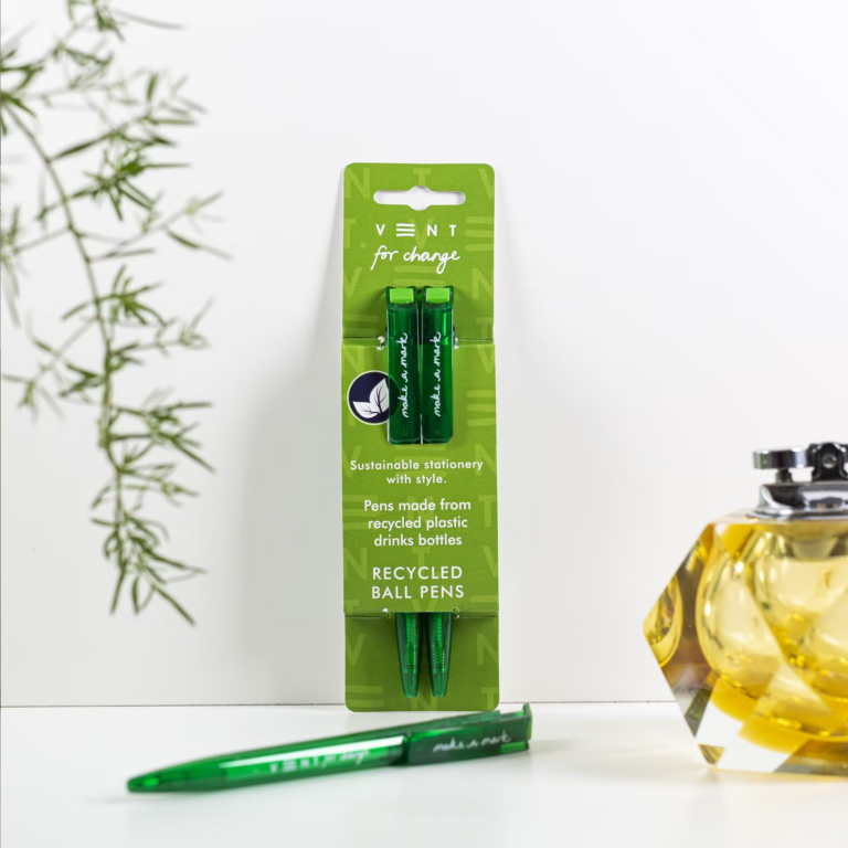 Recycled Drinks Bottle Pens, Make a Mark – Green