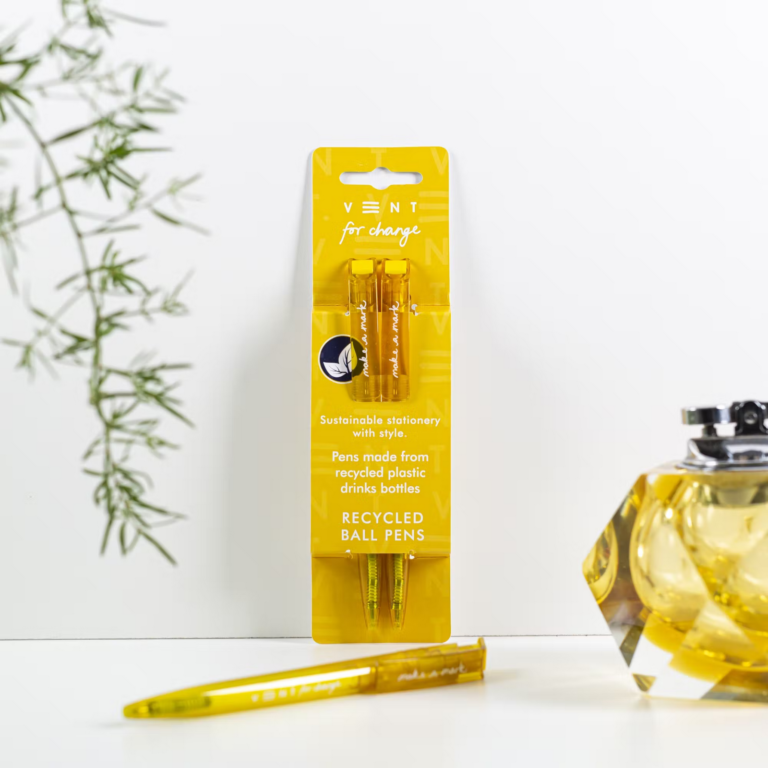 Recycled Drinks Bottle Pens, Make a Mark – Yellow