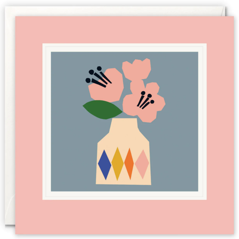 Pink Flowers Paintworks Card