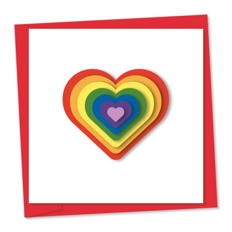 Pride rainbow heart | Greetings card