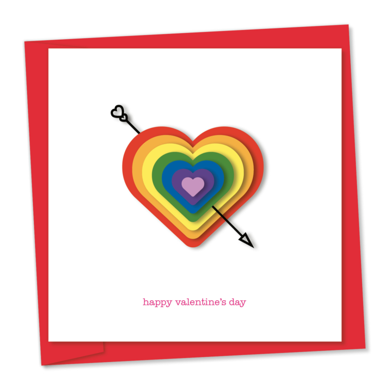 happy valentine’s pride paper heart | Valentine's card